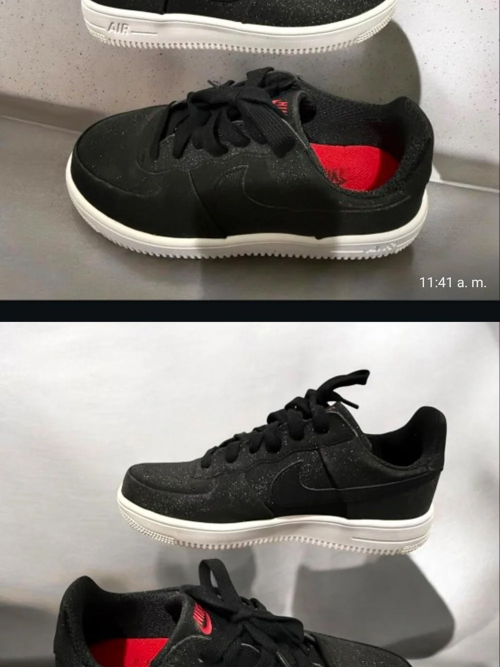 Black Glitter Nike Air Force 1 Ultraforce Premuum Womens6 / 40 Youth (7 Y ) Shoe